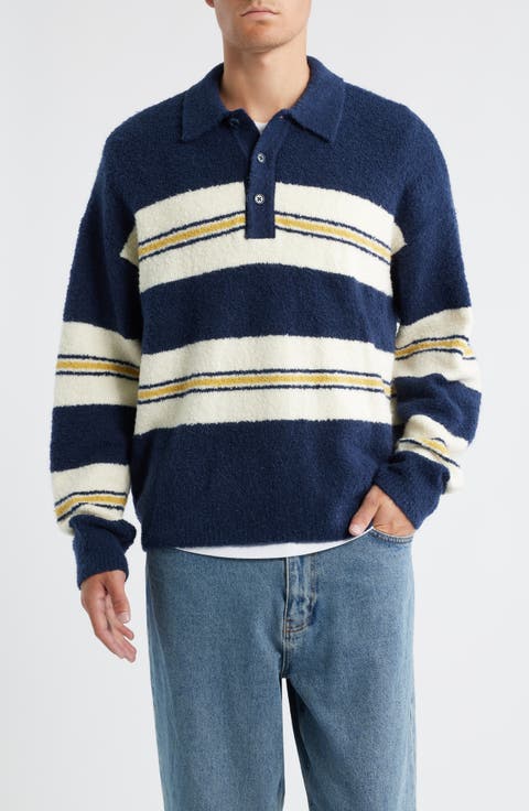 Stripe Oversize Polo Sweater