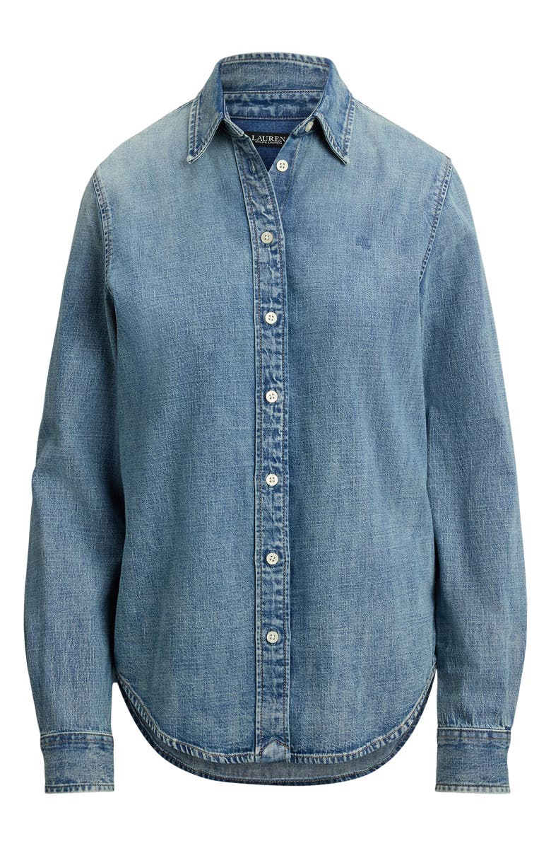 Lauren Ralph Lauren Jamelko Denim Button-Up Shirt, Alternate, color, Odwin Wash