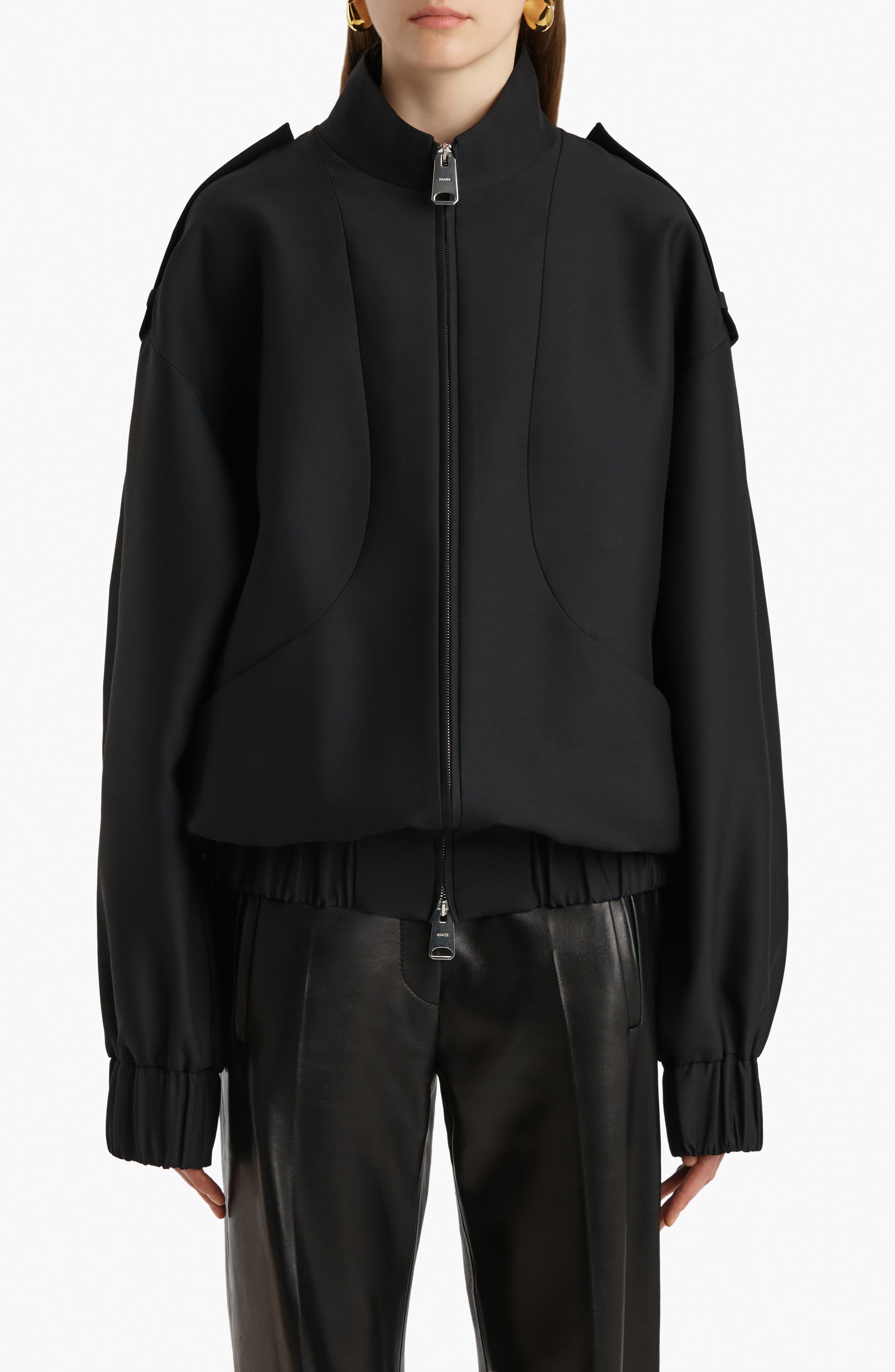 Sigi Wool & Silk Bomber Jacket - image 2