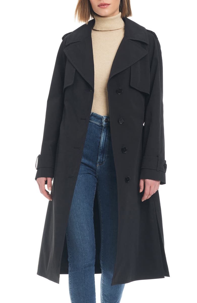 Kate Spade New York water resistant trench coat, Main, color,