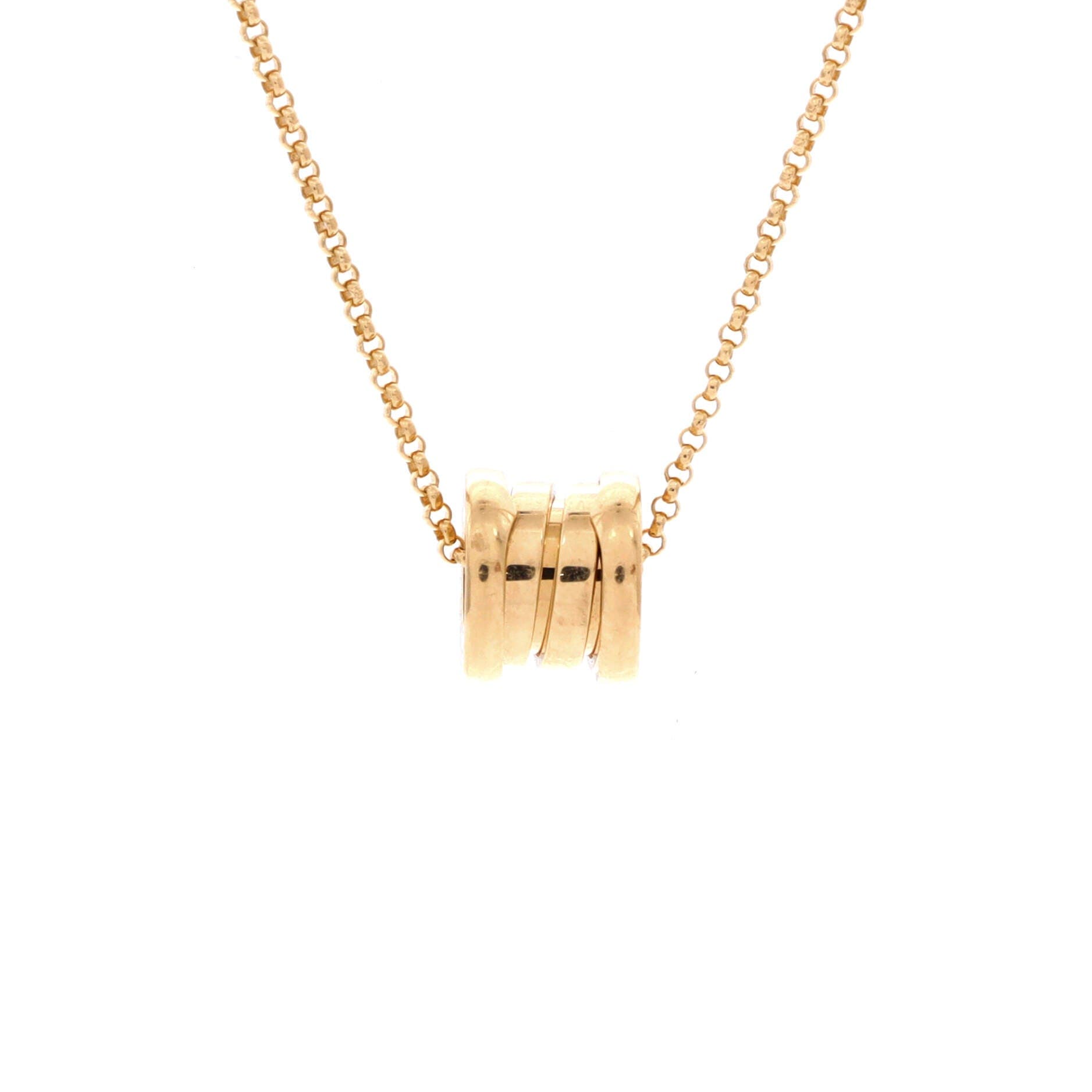 B.Zero1 Pendant Necklace 18K Yellow Gold Mini, Main, color, Metallic Gold