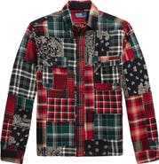 Polo Ralph Lauren Classic Fit Plaid Patchwork Cotton Flannel Button-Up Shirt
