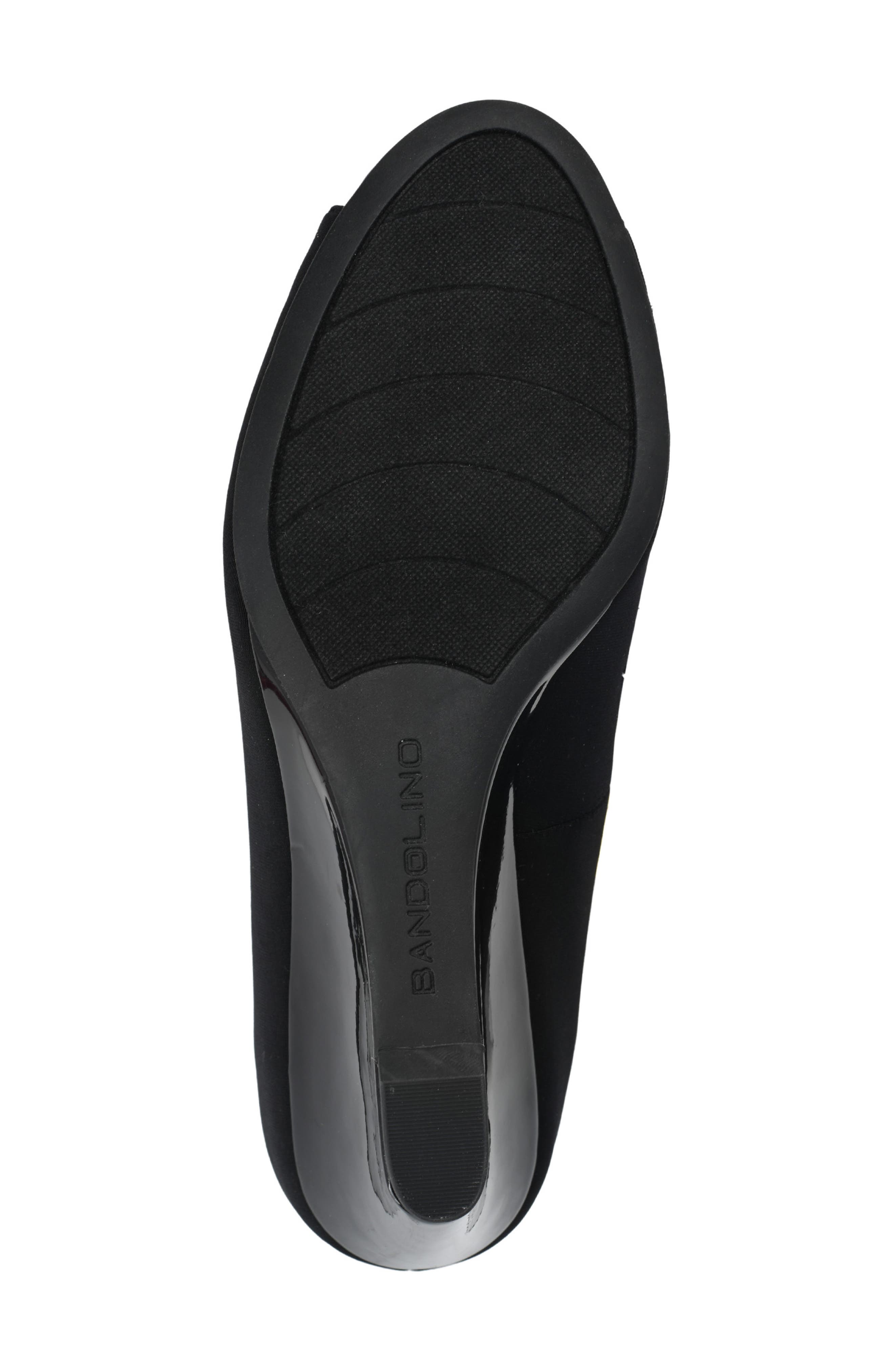 Bandolino Tuff Love Peep Toe Wedge Pump, Alternate, color, Black