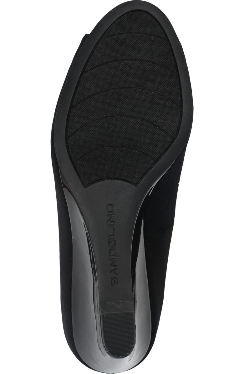Bandolino Tuff Love Peep Toe Wedge Pump, Alternate, color, Black