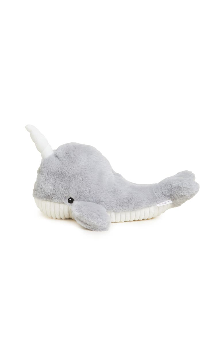 Warmies Narwhal Plush Toy, Alternate, color, Medium Gray