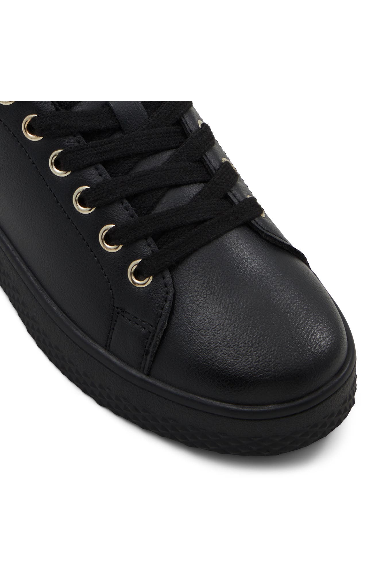 Kalinaa Faux Leather Platform Sneaker, Alternate, color, OPEN BLACK