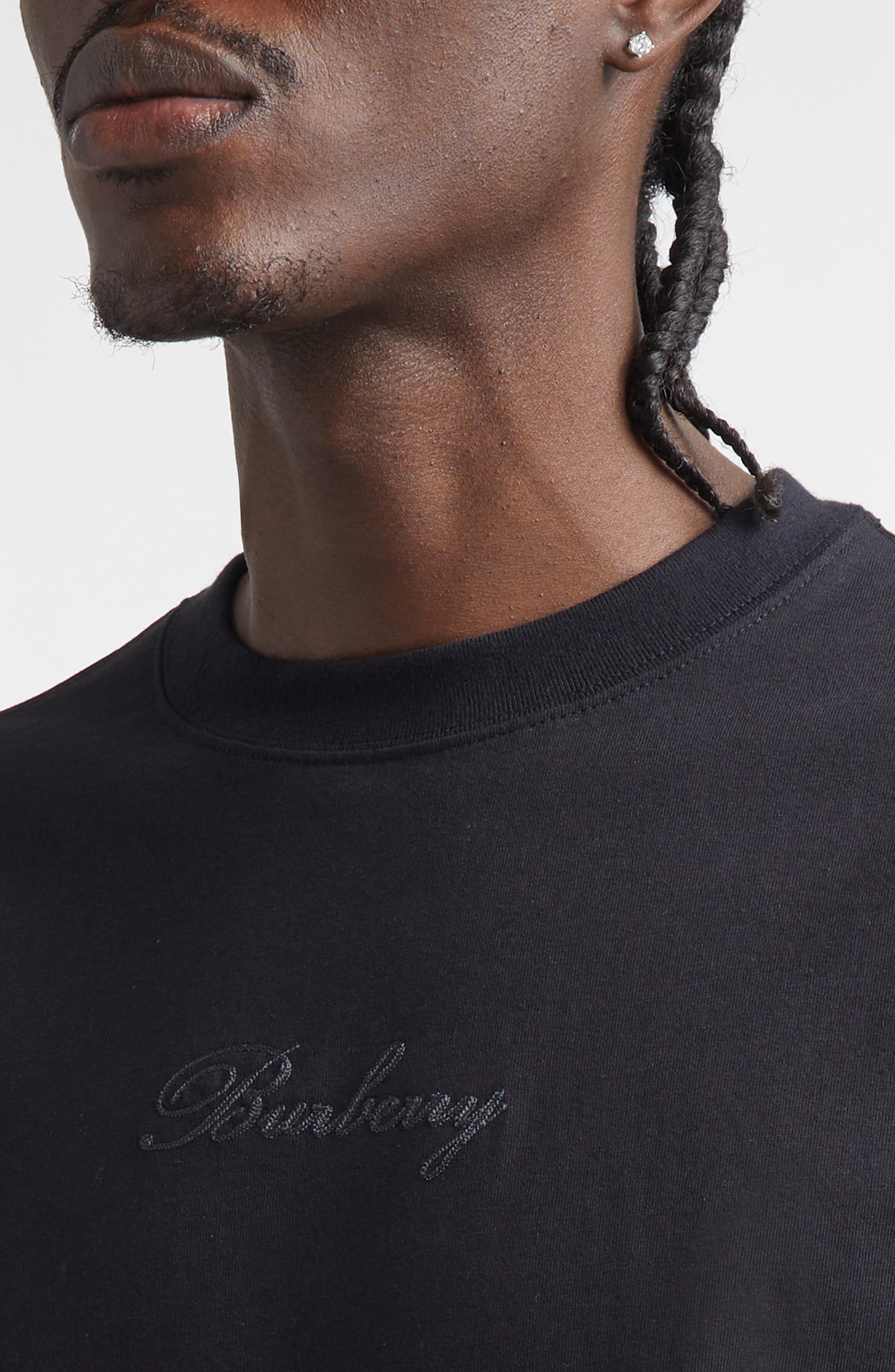 Check Cursive Logo Relaxed Fit Cotton T-Shirt (Men) | Nordstrom