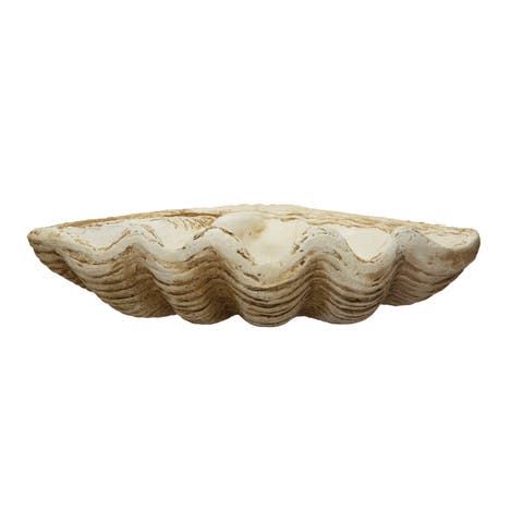 Coastal Decorative Magnesia Clamshell, Natural