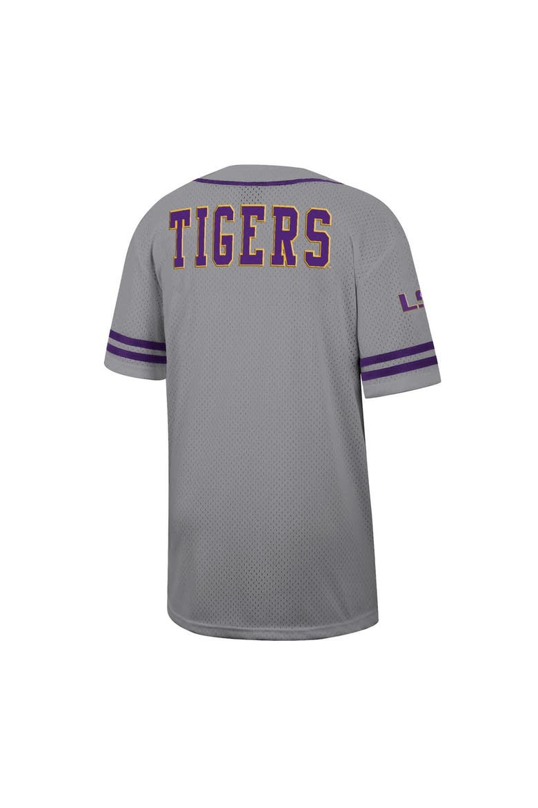 Men's Colosseum Gray LSU Tigers Free Spirited Baseball Jersey, Alternate, color, Gray