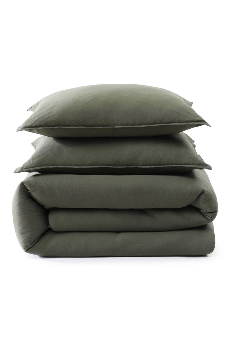 Core Comforter & Shams Set, Main, color, OLIVE GREEN