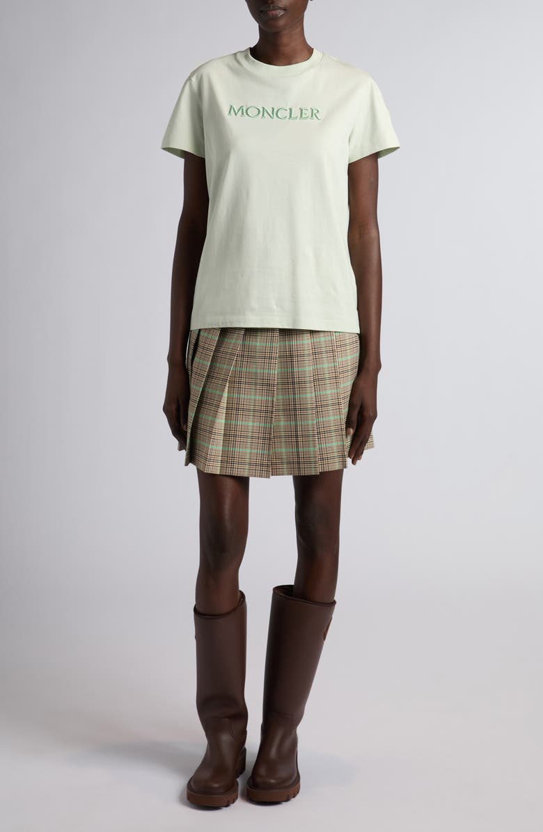 Moncler Embroidered Logo T-Shirt, Alternate, color, Green