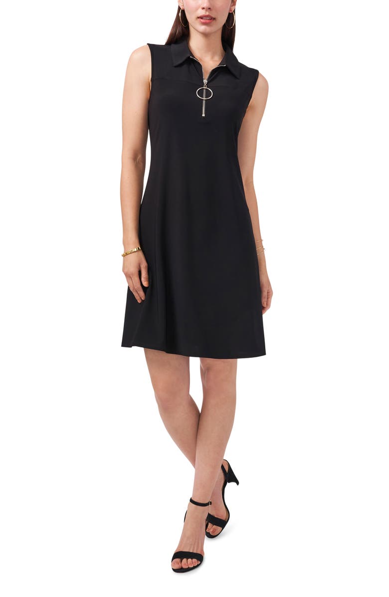 Chaus Sleeveless Quarter Zip Dress, Main, color, 