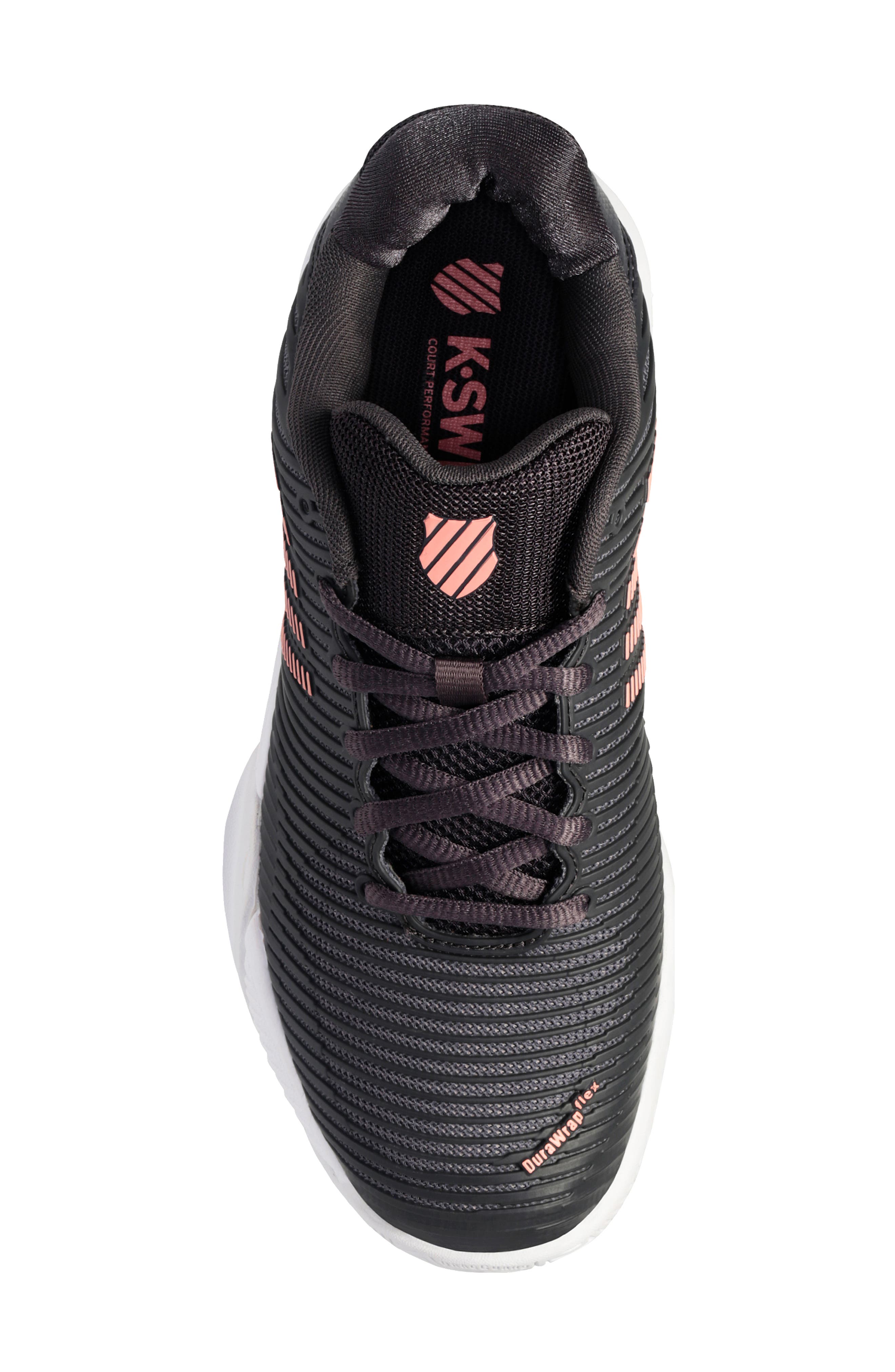 Hypercourt Express 2 Tennis Shoe, Alternate, color, ASPHALT/WHITE/PEACH AMBER