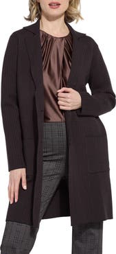 Lysse Lina Glen Plaid Jacquard Sweater Coat