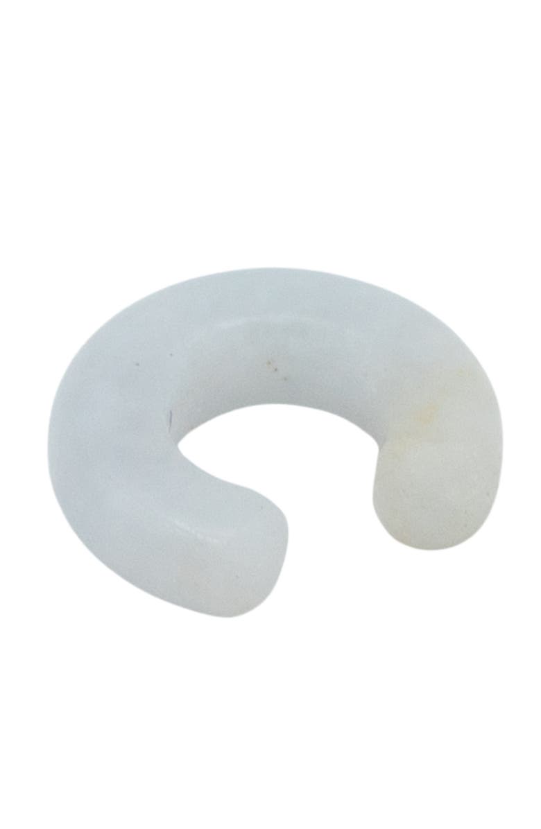 seree Abby Single jade cuff earring, Main, color, White