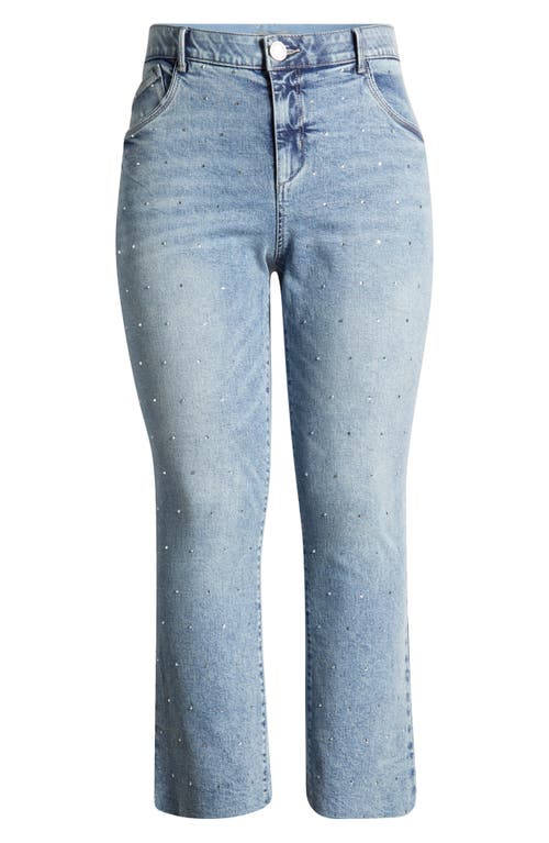 Wit & Wisdom Bennett 'ab'solution Skyrise Rhinestone Raw Hem Ankle Bootcut Jeans
