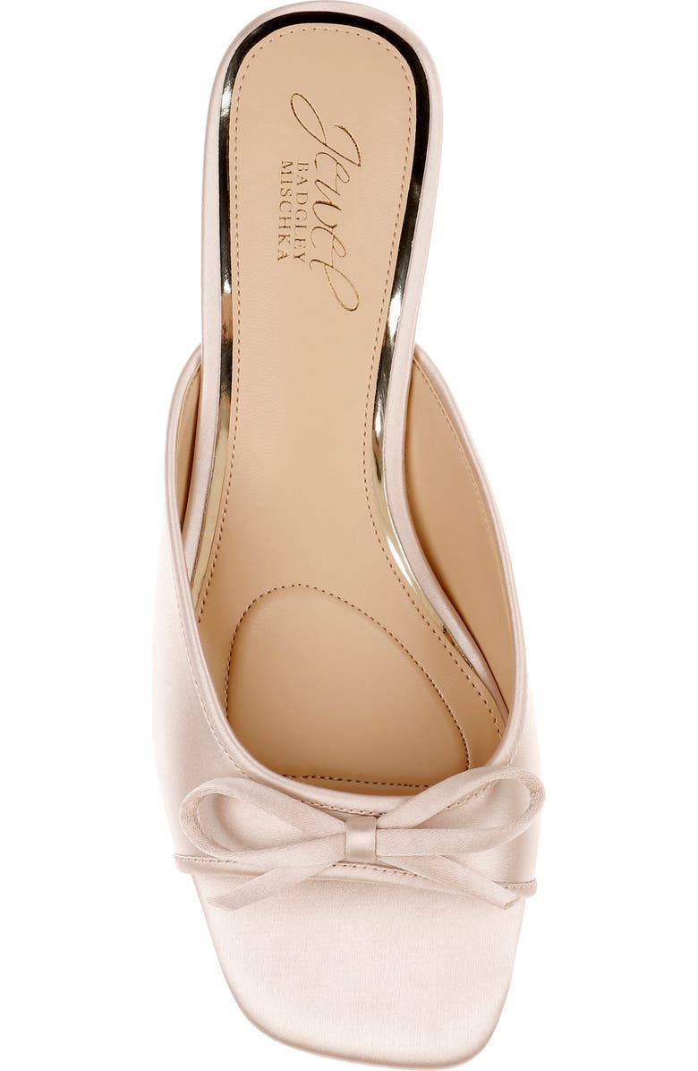 Jewel Badgley Mischka Felisha Kitten Heel Slide Sandal, Alternate, color, Champagne Satin