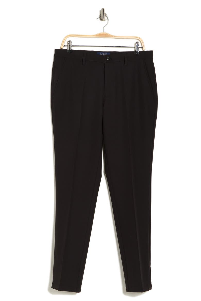 Flat Front Pants, Alternate, color, BLACK