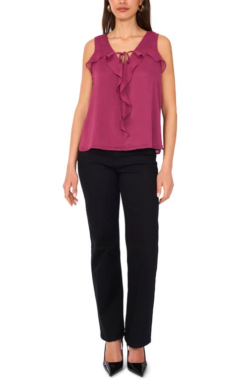 Vince Camuto Ruffled Front Sleeveless Blouse In Pink