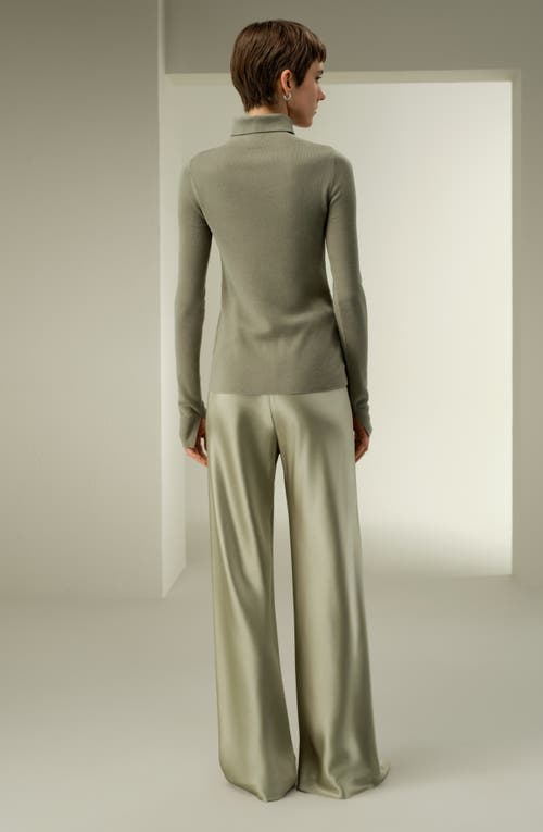 Lilysilk Slim Fit Silk Cashmere Sweater In Green