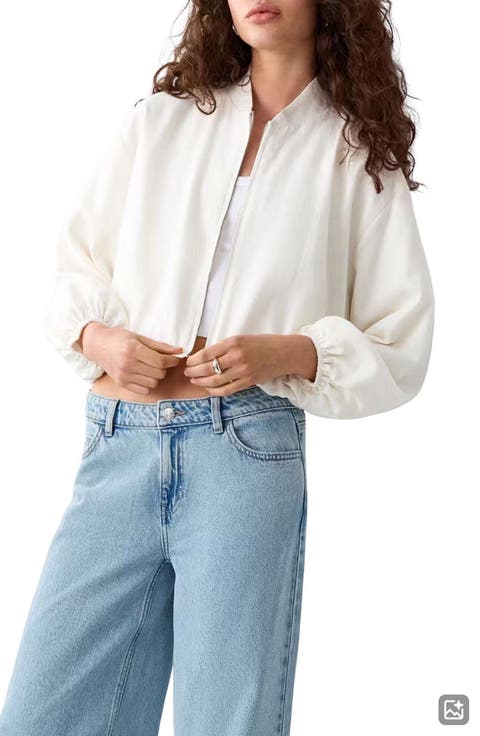 Linen Bomber Jacket