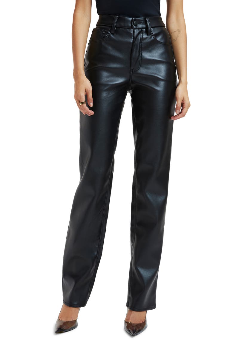 Better Than Leather Faux Leather Good Icon Pants, Main, color, BLACK001