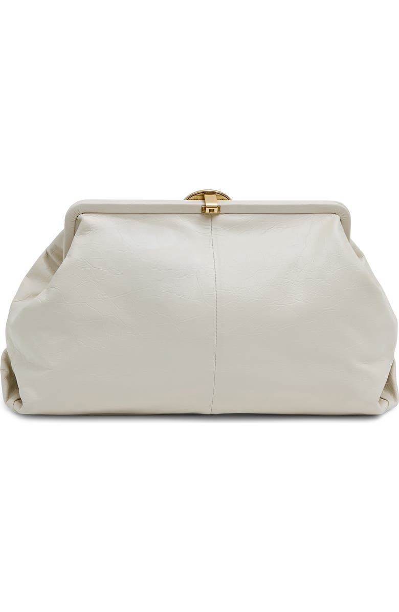 AIMEE Extra Large Full Circle Frame Clutch, Alternate, color, Chalk Crinkle