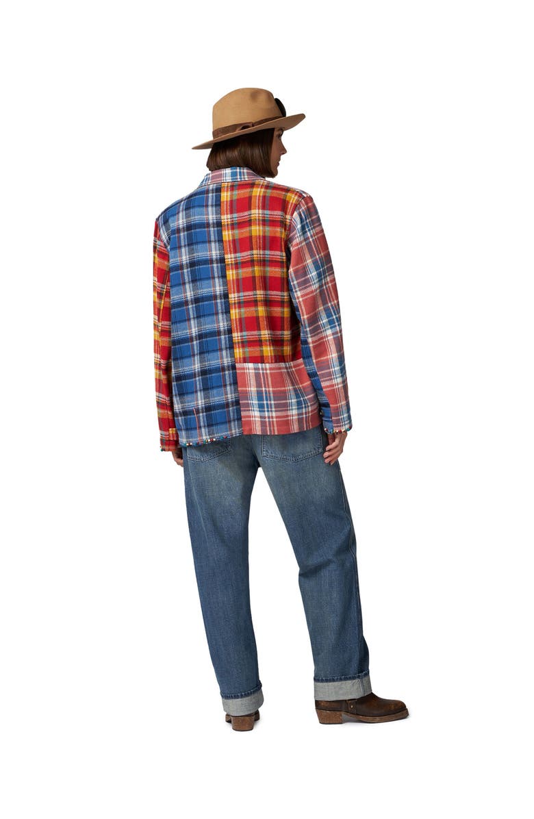 Fortela Patchwork Plaid Oversize Shirt, Alternate, color, Multicolor