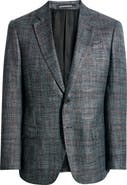 Emporio Armani G-Line Charcoal Grey Mélange Slub Wool Blend Sport Coat