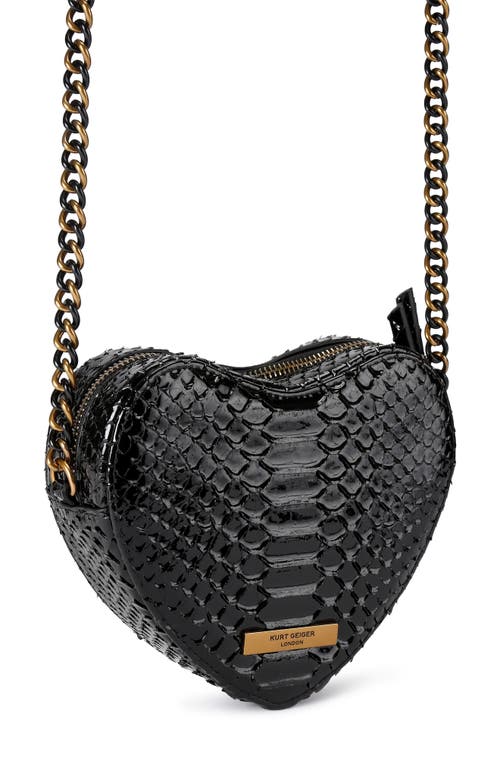 Kurt Geiger London Kensington Heart Crossbody Bag In Black