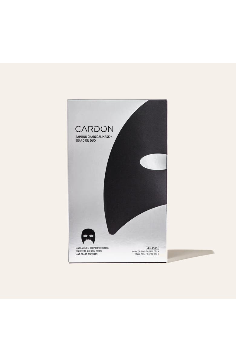 Cardon Charcoal Sheet Mask and Beard Oil, Main, color, None (None)