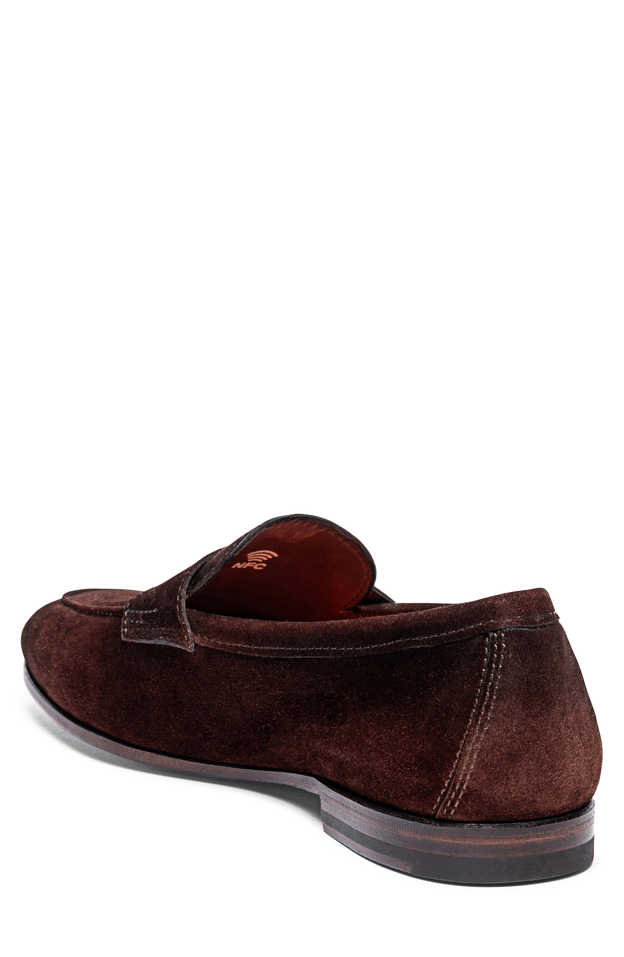 Santoni Carlos Penny Loafer, Alternate, color, Brown-S26