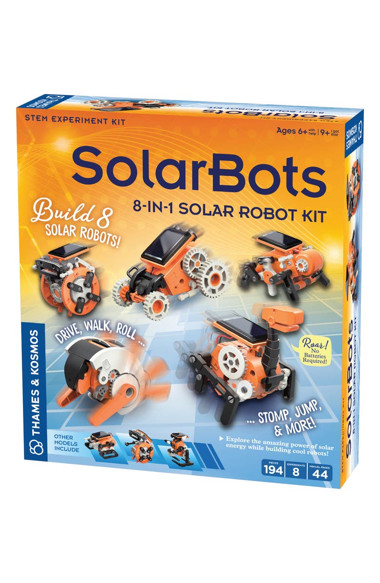 Thames & Kosmos SolarBots 8-in-1 Solar Robot Kit, Main, color,