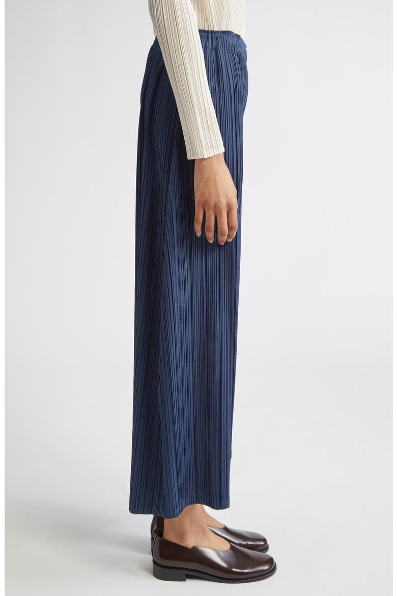 Mellow Pleated Crop Pants, Alternate, color, NAVY