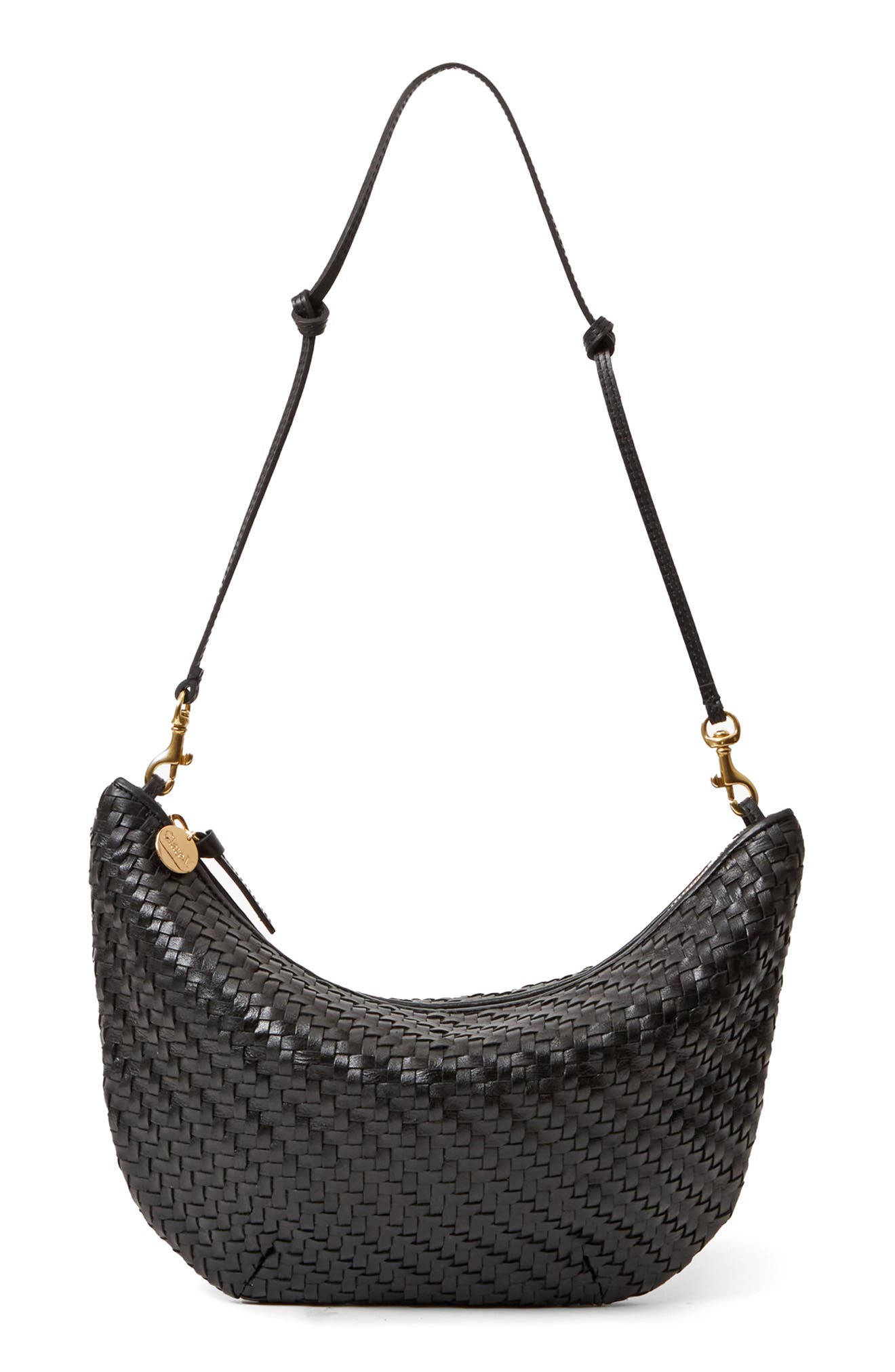 Clare V. Lune Shoulder Bag, Main, color, Black