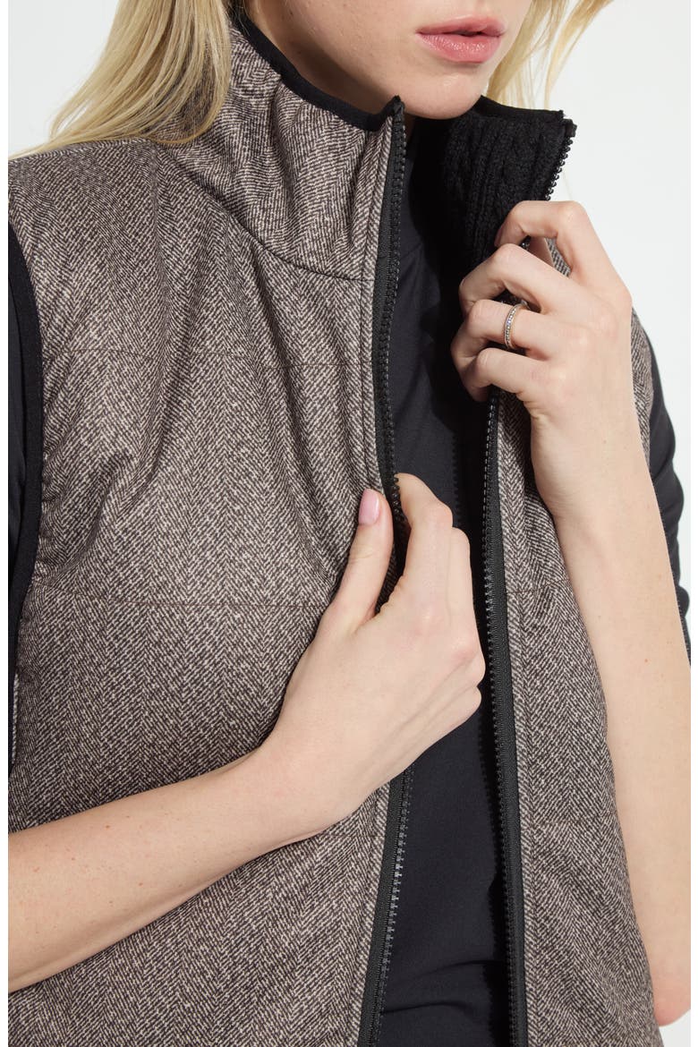 Rowyn Reversible Puffer Vest, Alternate, color, DONEGAL TWEED