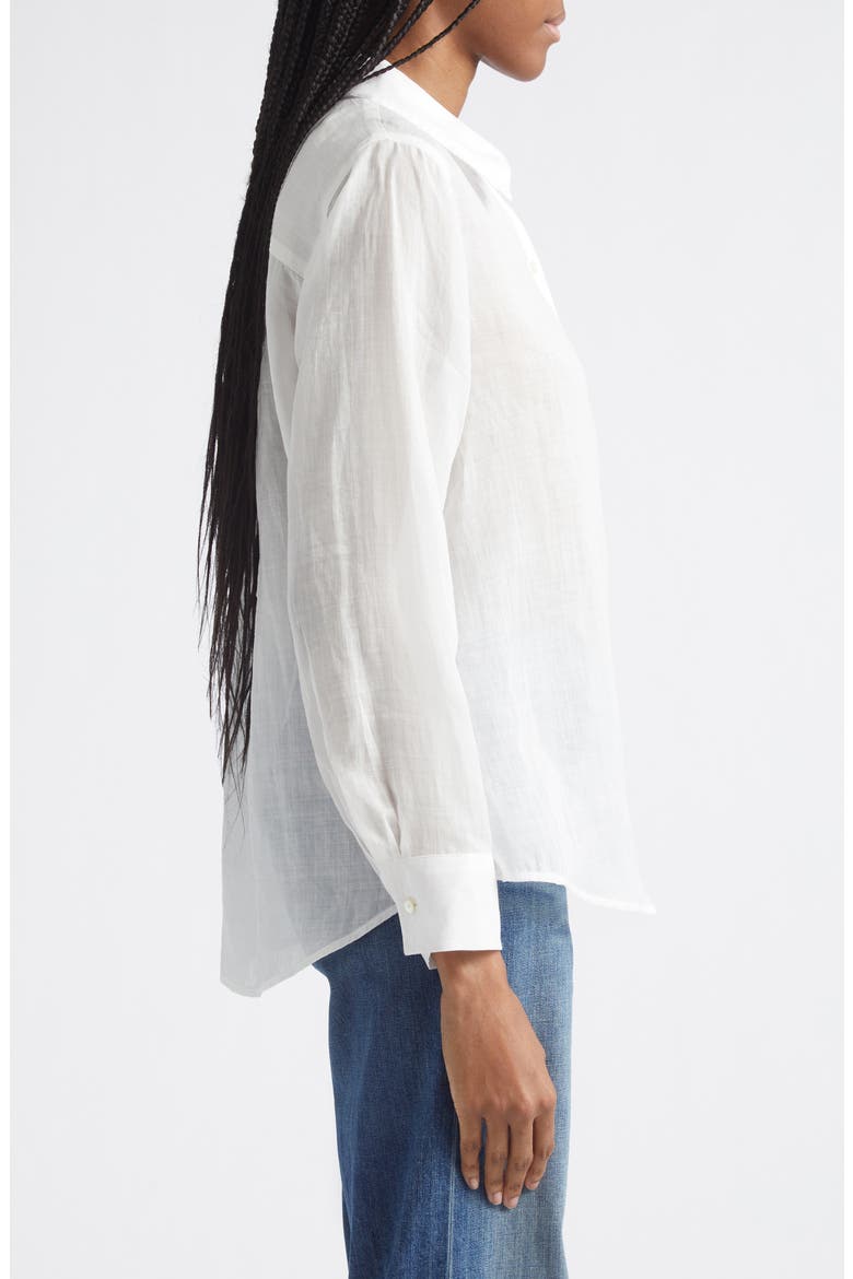 Ellery Ramie Button-Up Shirt, Alternate, color, IVORY
