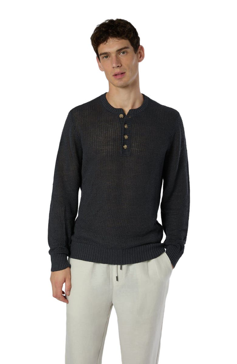Onia Linen Henley Sweater, Main, color, 