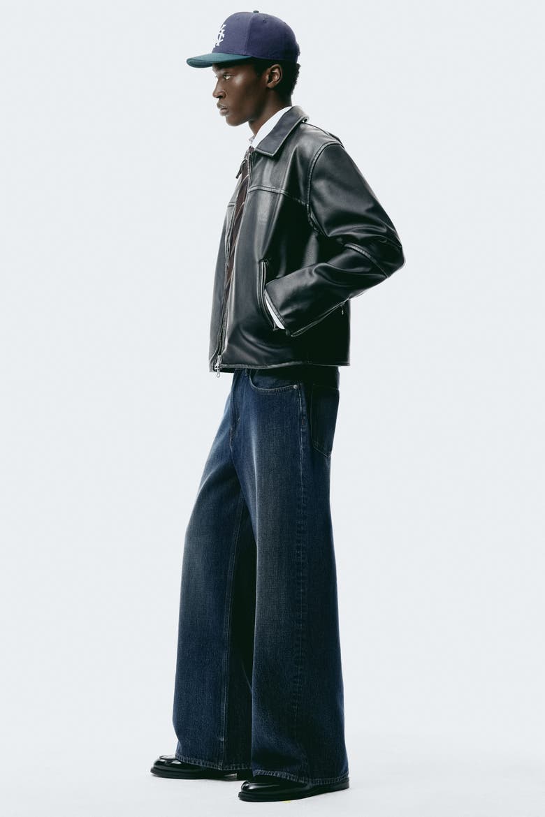 Wide Jeans, Alternate, color, Dark denim blue