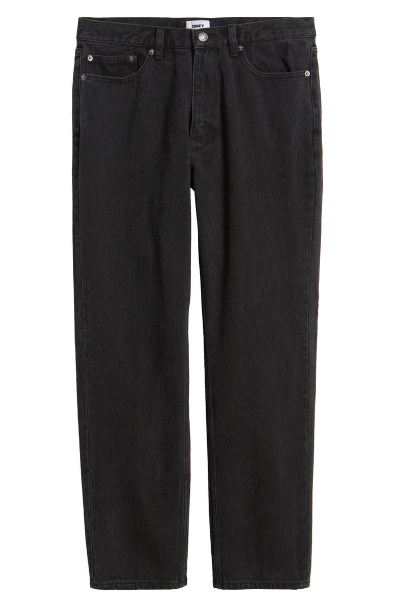 Obey Bender Relaxed Jeans, Alternate, color, Faded Black