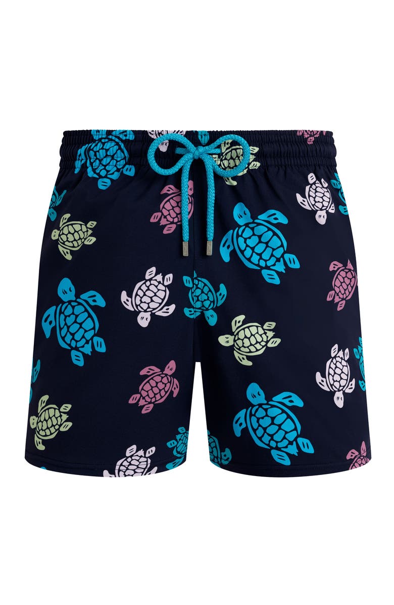 Vilebrequin Men's Tortues Multicolores Stretch Swim Trunks, Main, color, Navy