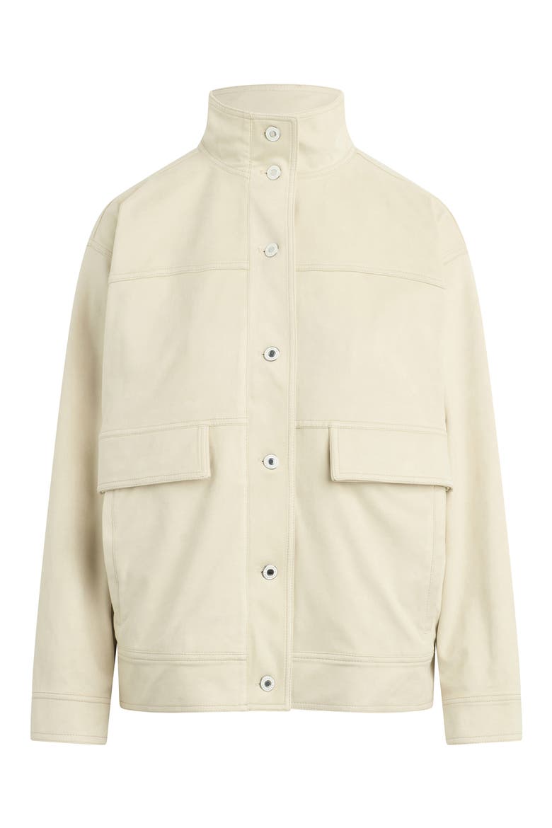 The Margot Faux Leather Jacket, Main, color, BONE