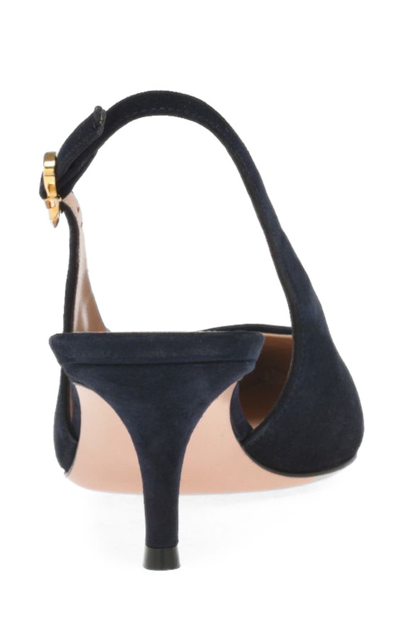Robbie Sling 55 Pump, Alternate, color, Blue Leather