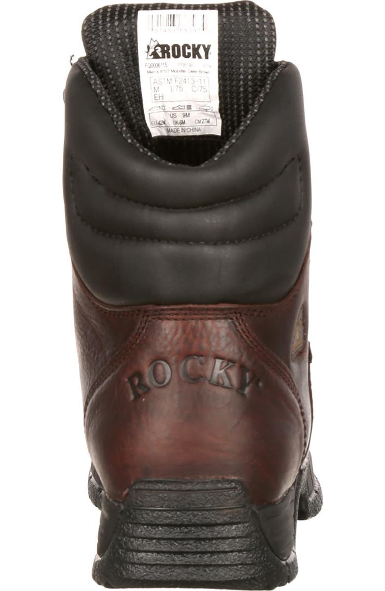 Rocky Steel Toe Waterproof Oilresistant Work Boot, Alternate, color, Dark Brown