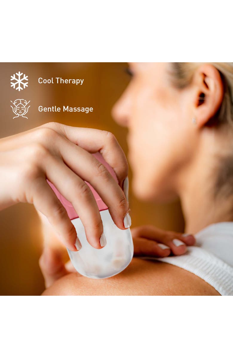 PURSONIC Radiance Renewal Set - Red Light Gua Sha Tool, Vitamin C Serum & Cooling Ice Roller, Alternate, color, White