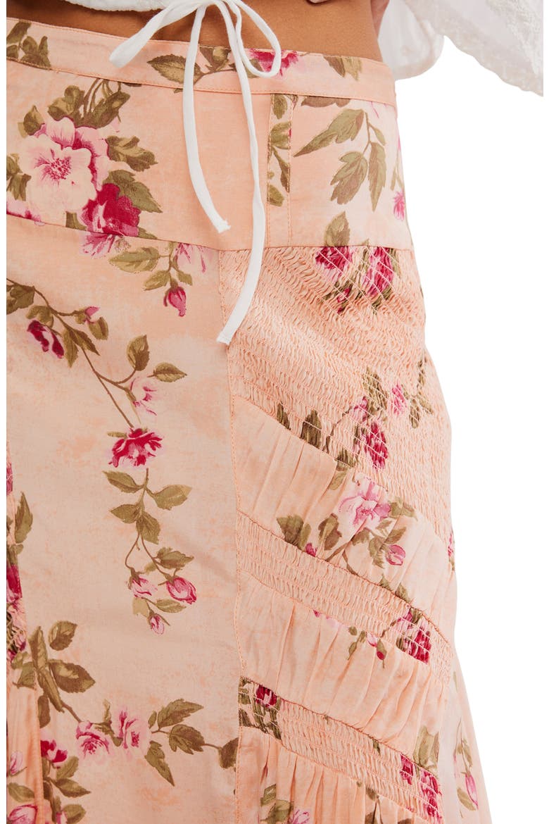 Rowan Floral Smocked Maxi Skirt, Alternate, color, FALLING FLORAL-MAUVE