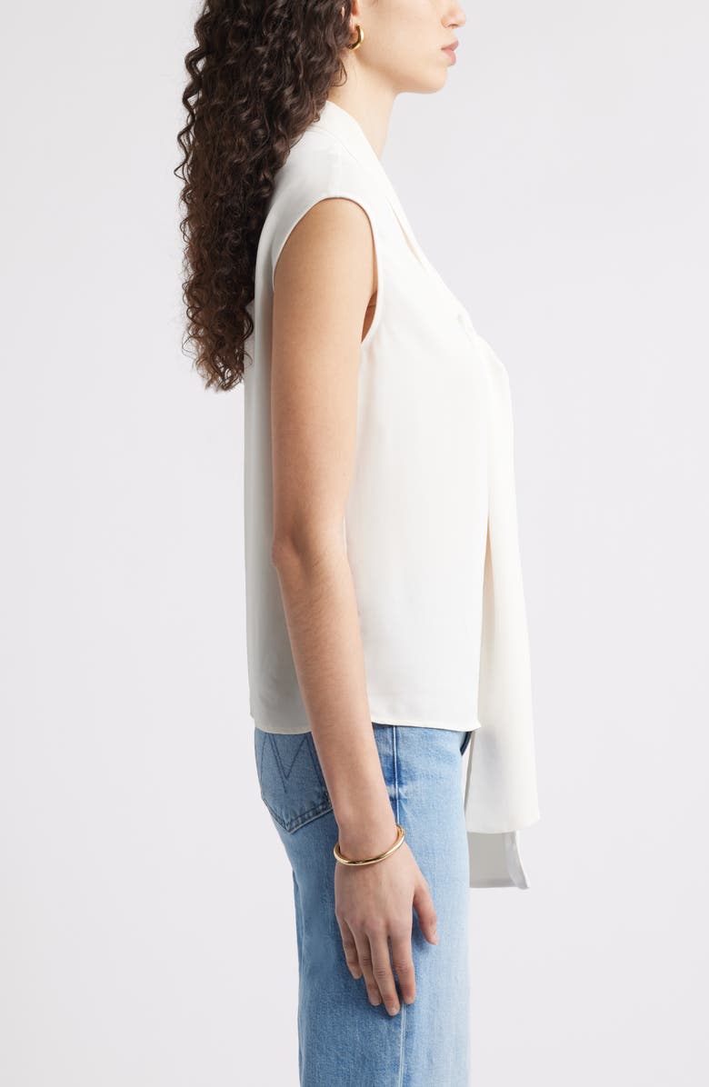 Nordstrom Tie Front Sleeveless Top, Alternate, color, Ivory Tofu
