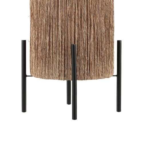 Jonathan Y Kai 16.5" Coastal Minimalist Rattan Led Table Lamp, Brown In Light Brown
