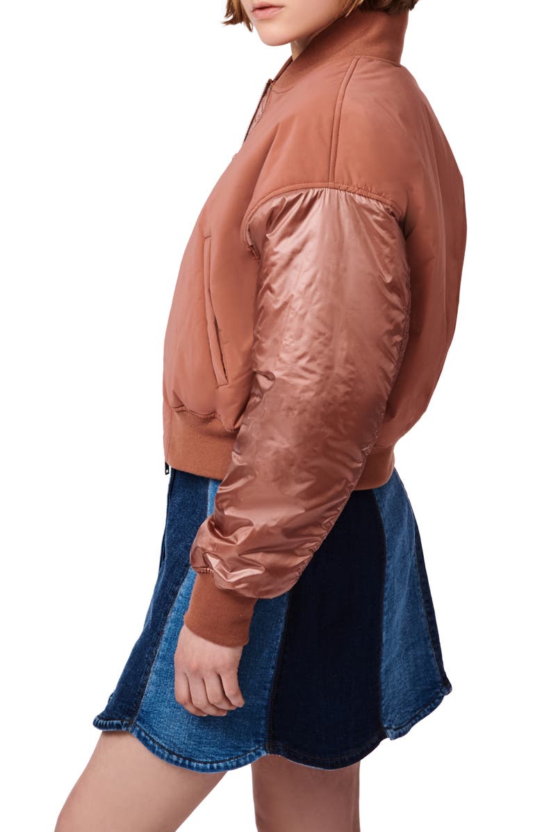 BERNIE Mixed Media Bomber Jacket, Alternate, color,