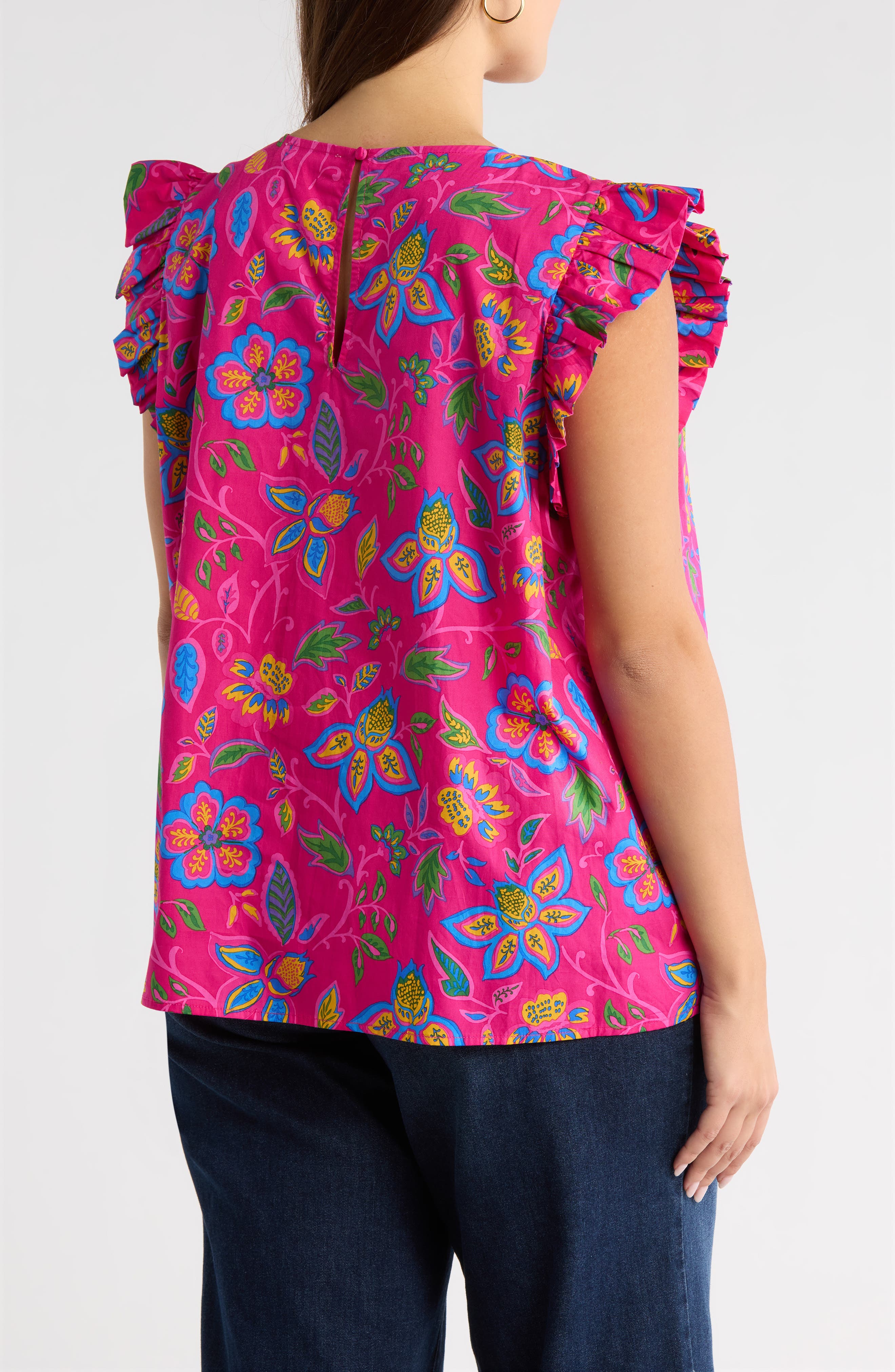 Signy Floral Print Ruffle Top - image 2